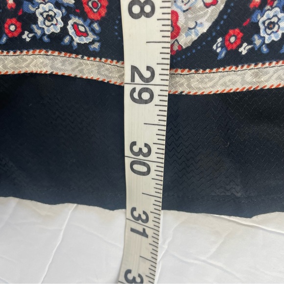 J Jill Black Paisley Print Lightweight Tunic Tank Boho Festival Size XS petite‎ - Picture 10 of 10